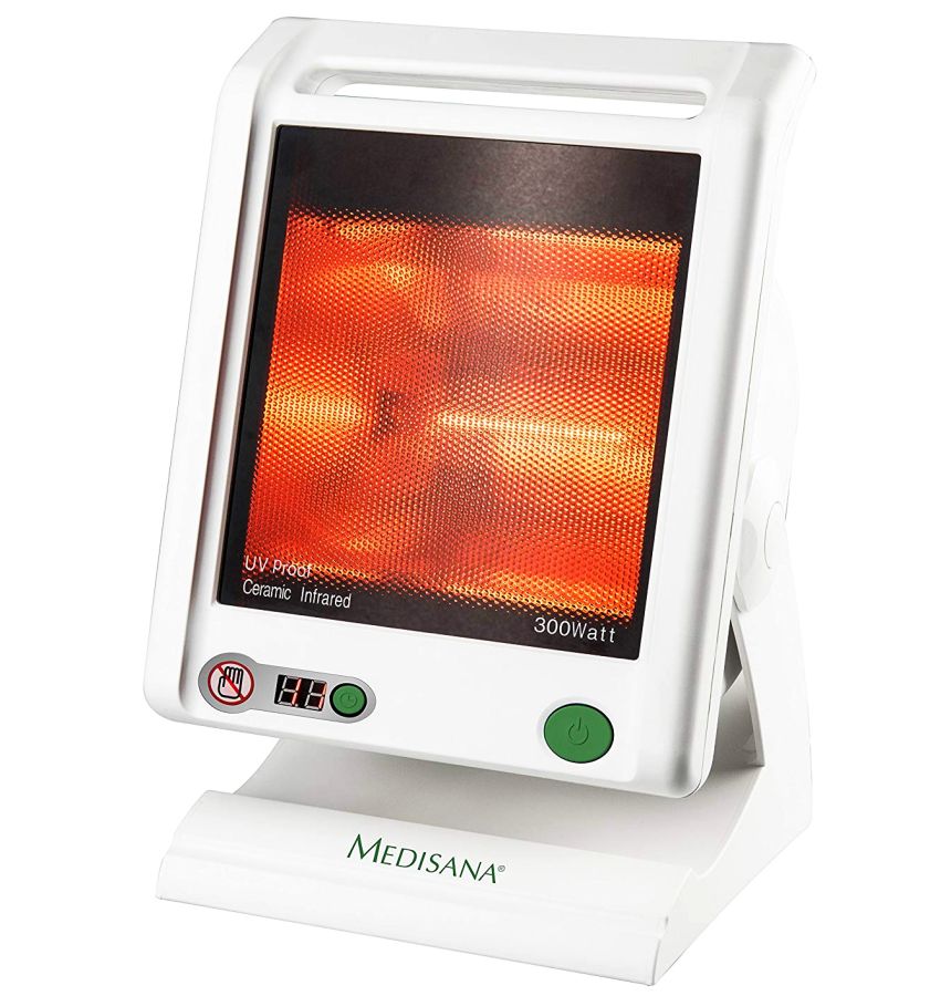 Radiatore termico a infrarossi per terapia del calore MEDISANA IR 885 da 300W con ampio schermo e durata del trattamento personalizzabile